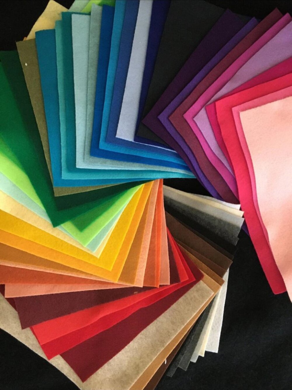 Acrylic Felt Sheets 9x12 Assorted Colors Craft Sewing DIY Bundle - 10 Sheets